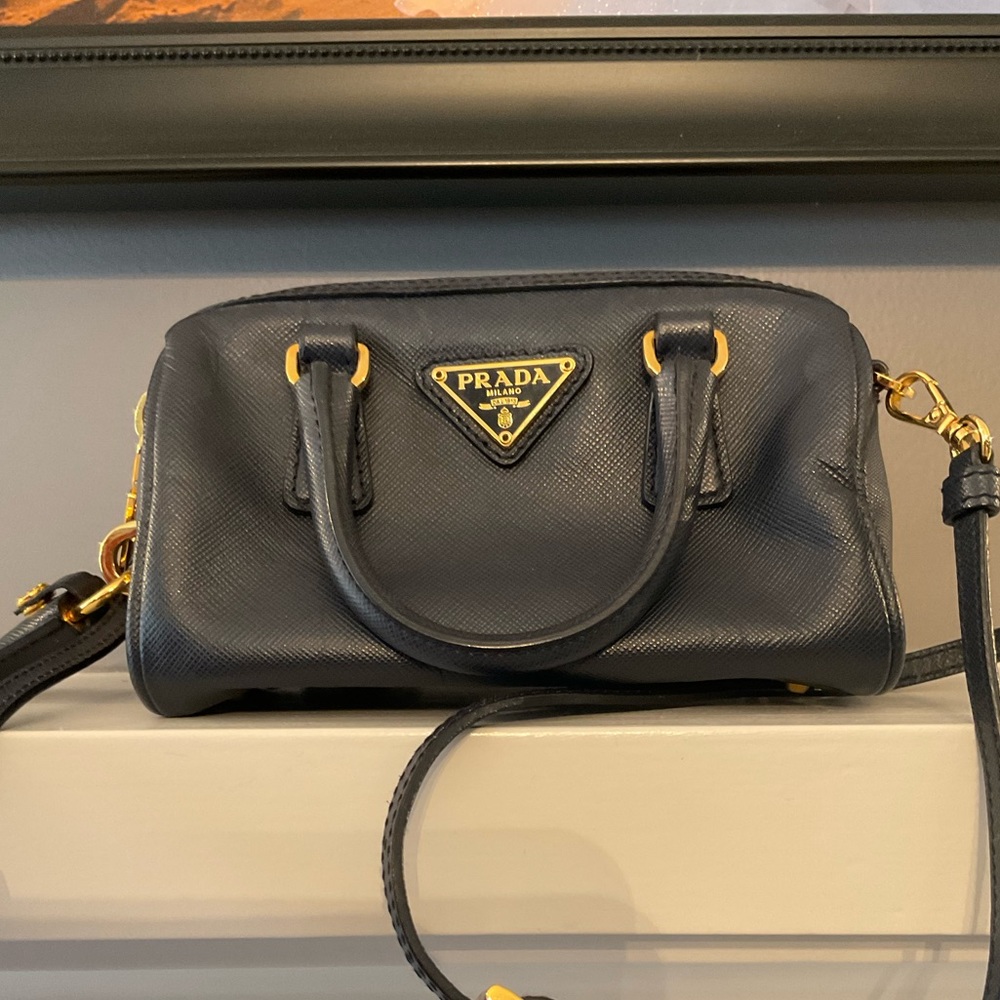 Prada Mini Saffiano Navy handbag